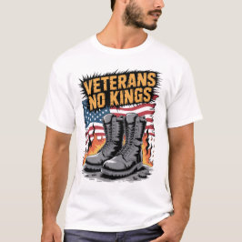 Veterans No Kings USA Flag T Shirt