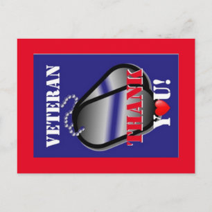 Veterans Tack-vykort Vykort