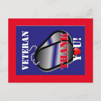 Veterans Tack-vykort Vykort