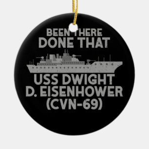 Veterans U S S S Dwight D Eisenhower Tees Far Julgransprydnad Keramik