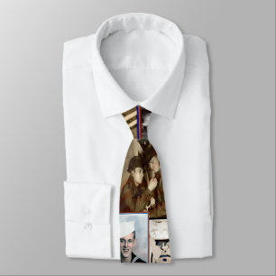 Veteransk Collage Veterans Day Tie - Tack så mycke Slips