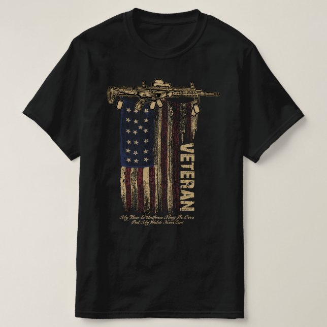 veteransk dag med amerikansk flagga t shirt (Design framsida)