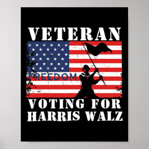 Veteransk frihet att rösta för Harris Wheimer Walt Poster