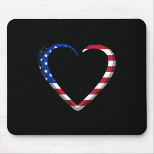 Veteransk grafik med USA flagga Heart Memorial Day Musmatta