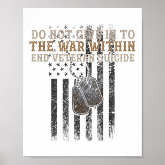 Veteransk suicide-medvetenhet om Krig inom patriot Poster