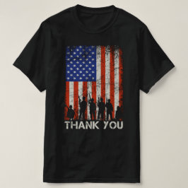 veteransk tack till USA flagga veteraner T Shirt