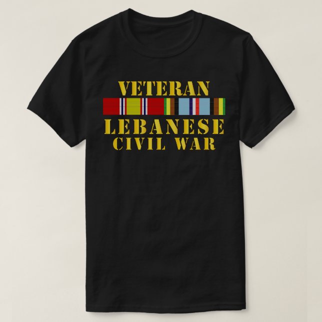Veteranska libanesiska w EXP SVC T Shirt (Design framsida)