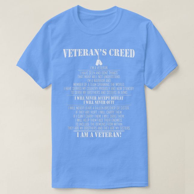 Veteranskår Jag är veteran T Shirt (Design framsida)