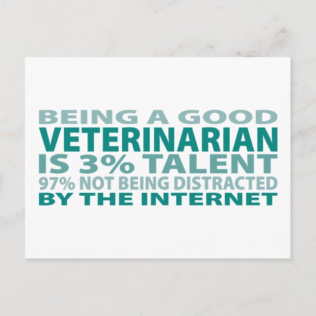 Veterinär 3% Talang Vykort (Framsida)