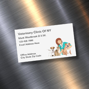Veterinär Affärskort Magnets Magnetiska Visitkort