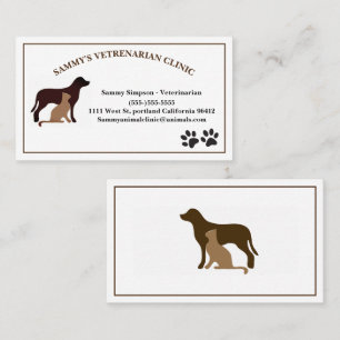 Veterinär Animal Service Pet Visitkort