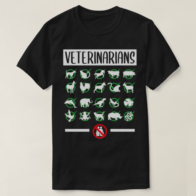 Veterinär Animals Funny Veterinary Student gra T Shirt (Design framsida)