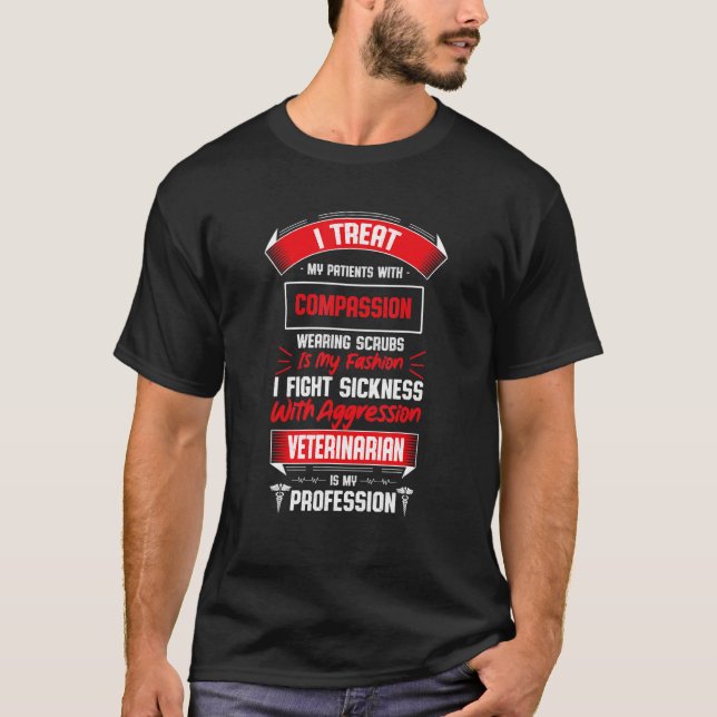 Veterinär är är min yrkesläkare vet Te T Shirt (Framsida)