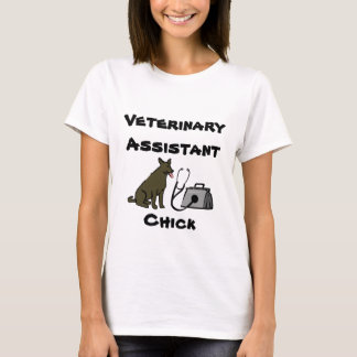 Veterinär- assistentchickdam tshirt tee shirt