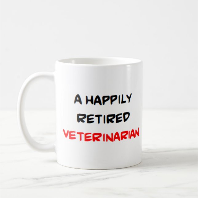 veterinär avbruten kaffemugg (Vänster)
