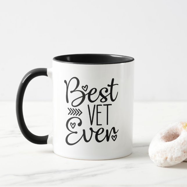Veterinär Bästa veterinären någonsin Mugg (Med munk)