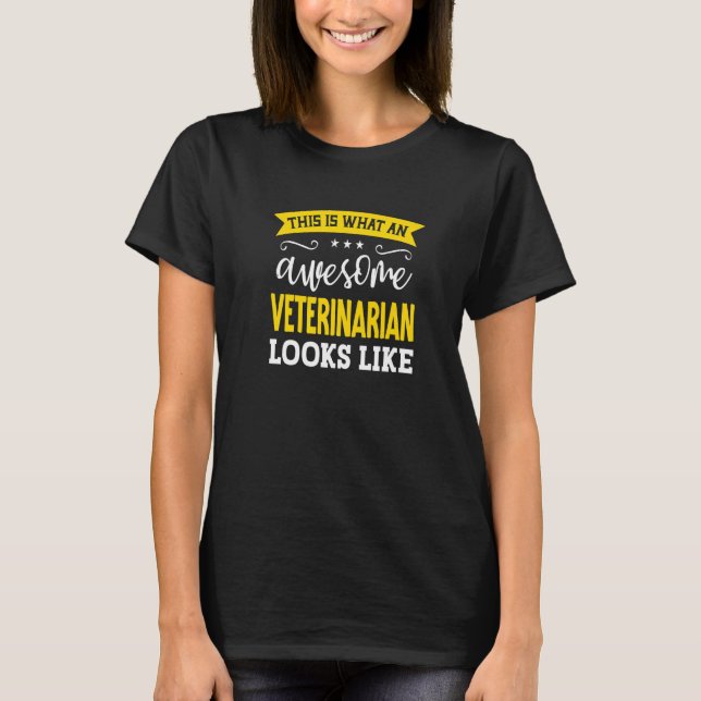 Veterinär, befattning anställd vid Funny Worker Ve T Shirt (Framsida)