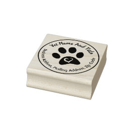 Veterinär Business Office Adress Rubber Frimärke Stämpel