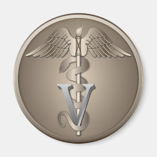 Veterinär- Caduceus Magnet