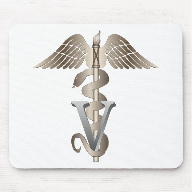 Veterinär- Caduceus Musmatta (Framsidan)