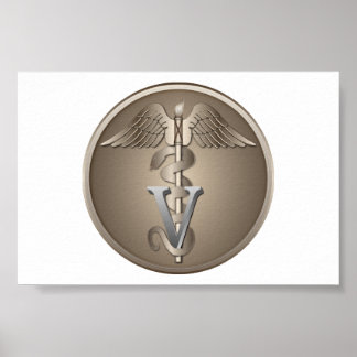 Veterinär Caduceus Poster