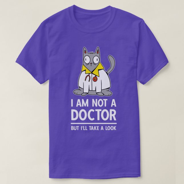 Veterinär Cat Doktor Animals Humor T Shirt (Design framsida)