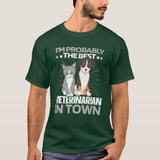 Veterinär Cat Hund-gåva roligt T Shirt