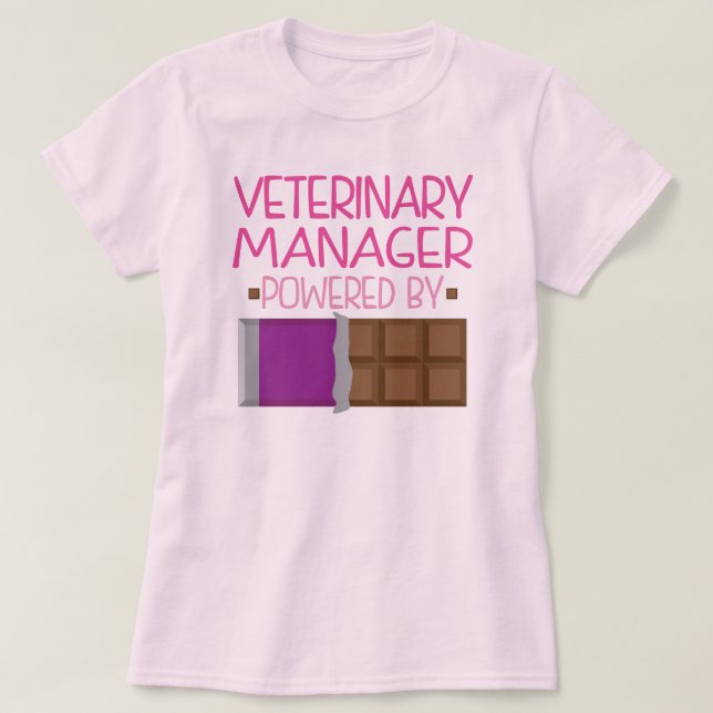 Veterinär- chefchokladgåva för henne t-shirt (Design framsida)