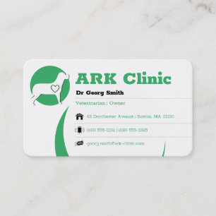 Veterinär Clinic Info-avtalskort Tidsbeställning Kort