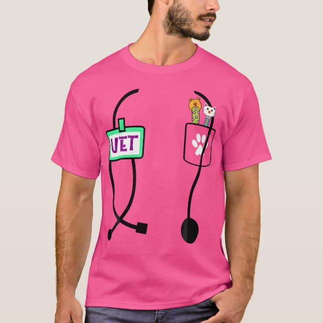 Veterinär Costume Boys Girls Kids Animal Doktor T Shirt (Framsida)