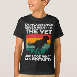 Veterinär Dinosaurie Rolig Veterinär Liv Djur Rädd T Shirt