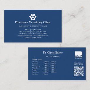 Veterinär / Djurhus QR-kod Visitkort