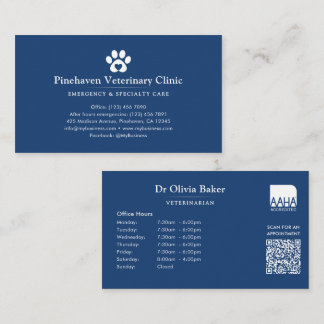 Veterinär / Djurhus QR-kod Visitkort