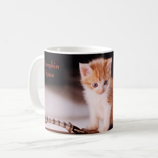 Veterinär Djurläkare Orange Kattunge  Kaffemugg (Framsida vänster)