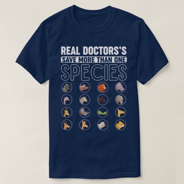 Veterinär Doktor Animal Rescuer T Shirt (Design framsida)
