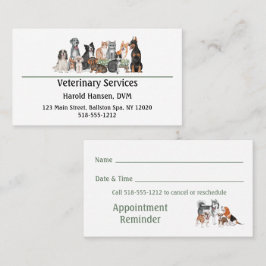 Veterinär- eller sällskapsdjurssektorn visitkort