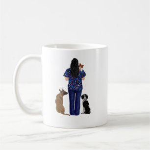 Veterinär- eller veterinärtekniker vid kontoret kaffemugg