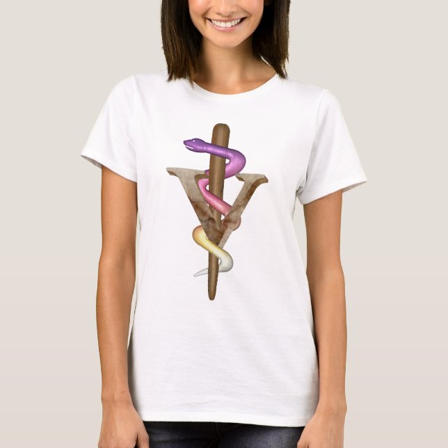 Veterinär- Emblem T-shirt (Framsida)