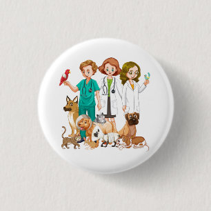 Veterinär- folk bakgrund knapp