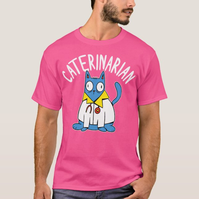 Veterinär för katerinär Cat Doktor T Shirt (Framsida)