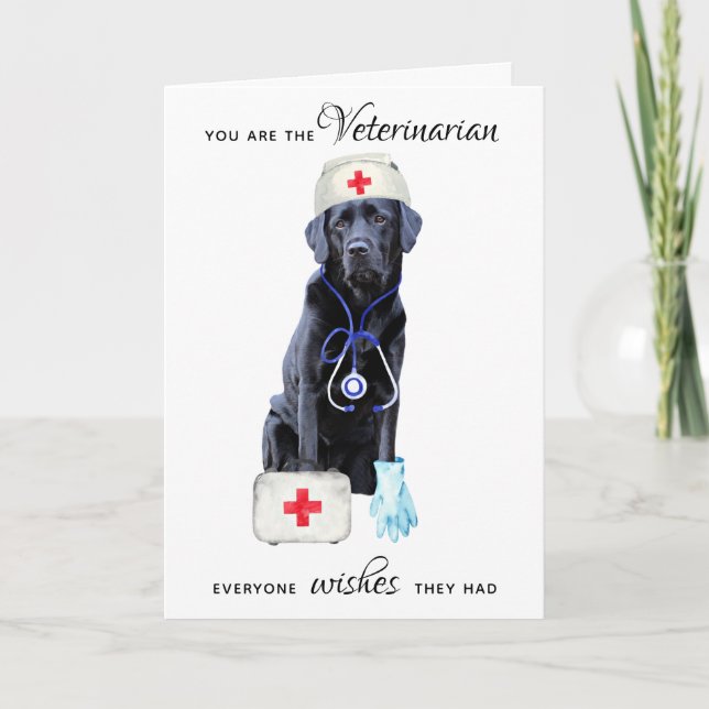 Veterinär för Professionellen för veterinärmedicin Tack Kort (Framsida)