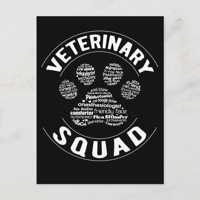 Veterinär för veterinär inom veterinärmedicin vykort (Framsida)