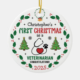 Veterinär Första julen Personlig Ornament