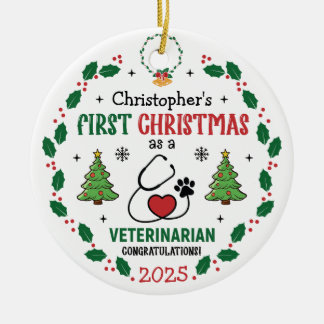 Veterinär Första julen Personlig Ornament