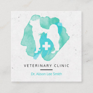 Veterinär från veterinär Kor Fyrkantigt Visitkort