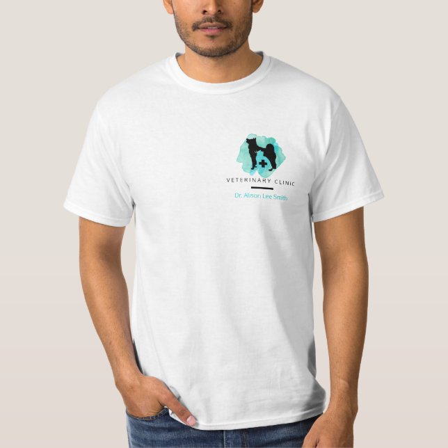 Veterinär från veterinär Kor  T Shirt (Framsida)