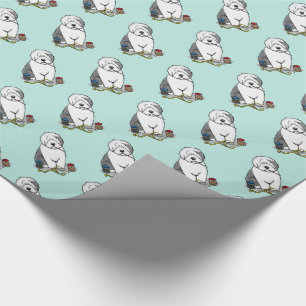 Veterinär Gamle English Sheepdog Grått 1 Cute Vet Presentpapper