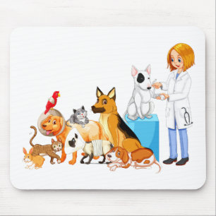 Veterinär hundar som behandlas musmatta