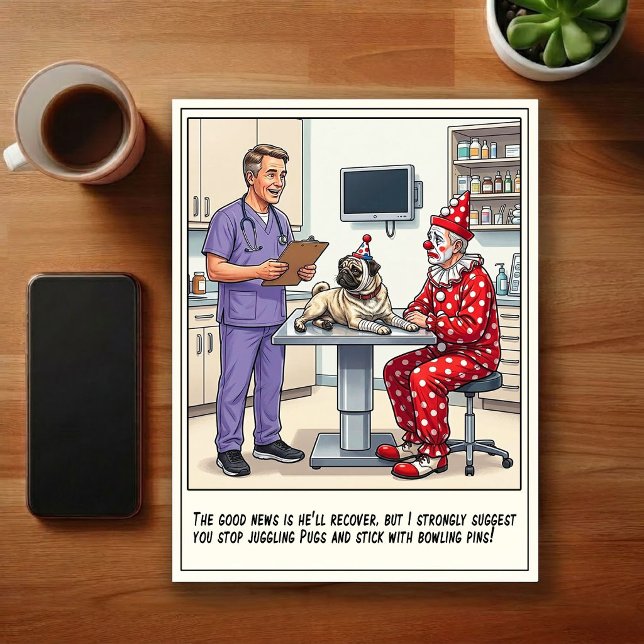 Veterinär jouräventyr tecknad film vykort (Skapare uppladdad)