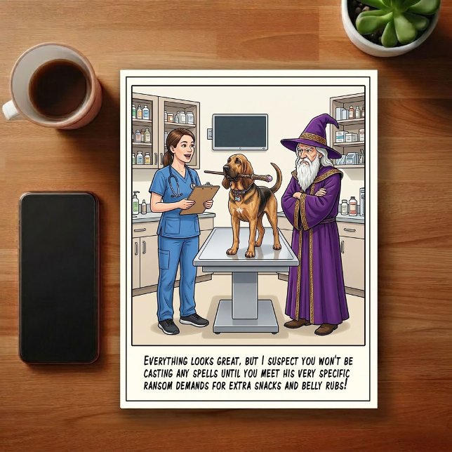 Veterinär jouräventyr tecknad serie vykort (Skapare uppladdad)